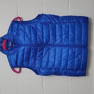 Be Inspired Blue Down Packable Puffer Vest Size L
